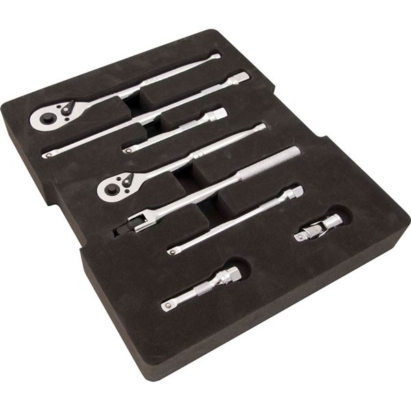 Dynamic Tools 9-Piece Ratchet and Accessories Set, 3/8-in and 1/2-in Drive