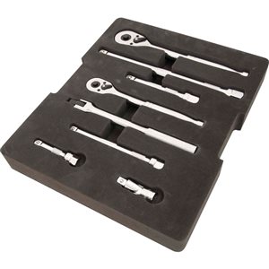 Dynamic Tools 9-Piece Ratchet and Accessories Set, 3/8-in and 1/2-in Drive