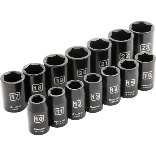 Dynamic Tools 14-piece Metric 1/2-in Drive 6-point Shallow Socket Set