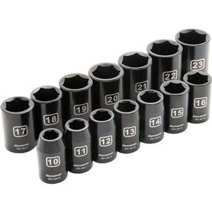 Dynamic Tools 14-piece Metric 1/2-in Drive 6-point Shallow Socket Set