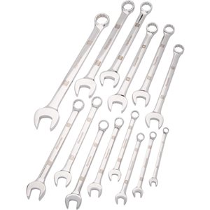 Dynamic Tools Mirror Finish SAE Combination Wrenches - Set if 14