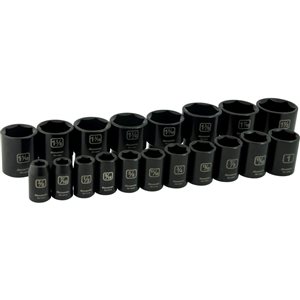 Dynamic Tools 19-piece SAE 1/2-in Drive 6-point Shallow Socket Set
