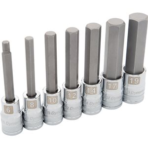 Dynamic Tools 7-piece Metric 1/2-in Drive Deep Socket Set