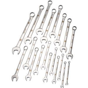 Clés mixtes métriques Dynamic Tools, jeu de 19, fini brillant
