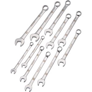 Dynamic Tools Metric Combination Wrenches - Set of 11 - Mirror Finish