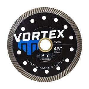 Titan Diamond Tools Vortex Pro Series 4-1/2-in Wet/Dry Cut Segmented Turbo Diamond Saw Blade