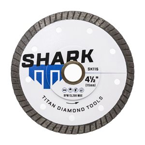 Titan Diamond Tools Shark Pro Series 4-1/2-in Wet/Dry Cut Segmented Turbo Diamond Saw Blade