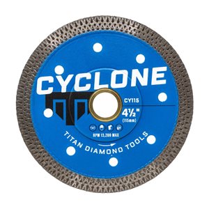 Titan Diamond Tools Cyclone Pro Series 4-1/2-in Wet/Dry Cut Continuous Diamond Saw Blade