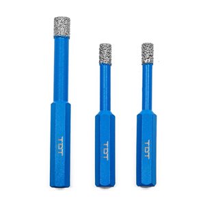 Titan Diamond Tools Pro Series 3/16-in, 1/4-in. 5/16-in Wet/Dry Diamond Core Drill Bits - 3/Set