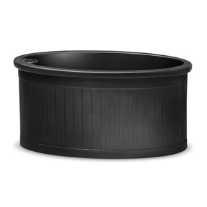 Desert Planters Ellipse 30 Self-Watering Planter Black 70-Litre 20.25-in H