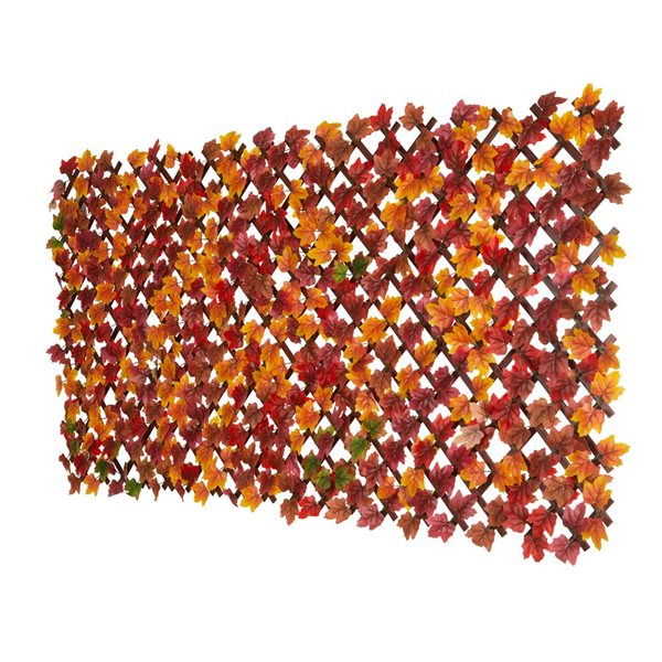 Treillis d'intimité en PVC extensible Naturae Decor feuille d'érable automnal 36 po x 72 po
