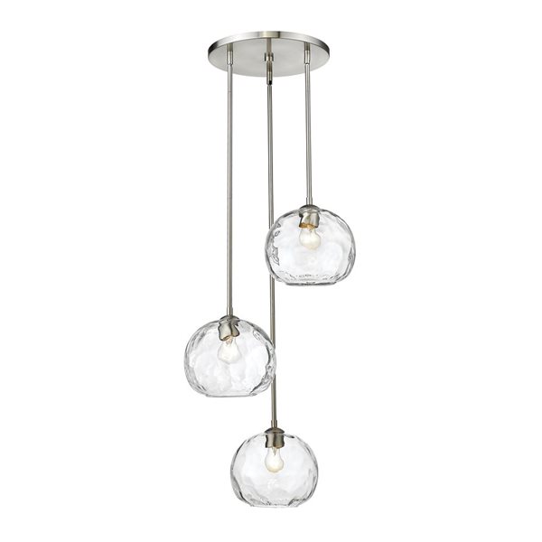 Z-Lite Old Brass Chloe 3-Light Pendant Light 490P10-3R-BN | RONA