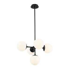 Z-Lite Black Midnetic 5-Light Pendant Light