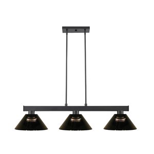 Z-lite Cobalt Brushed Nickel 3-Light Billiard Table Pendant Light