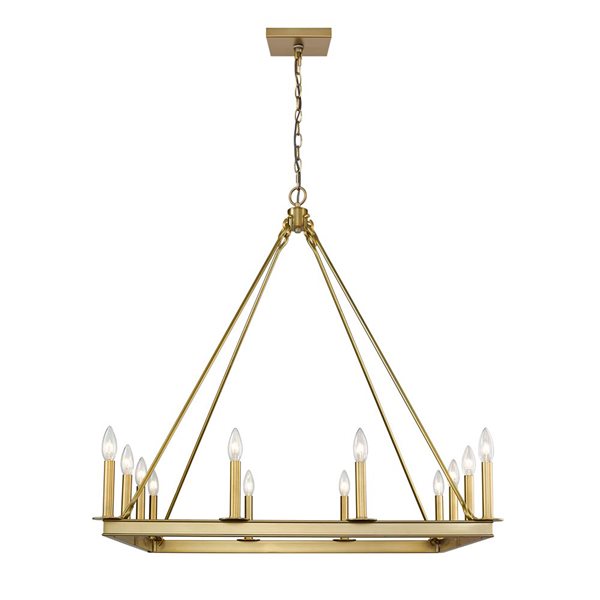 Z-Lite Old Brass Metal Barclay 12-Light Chandelier