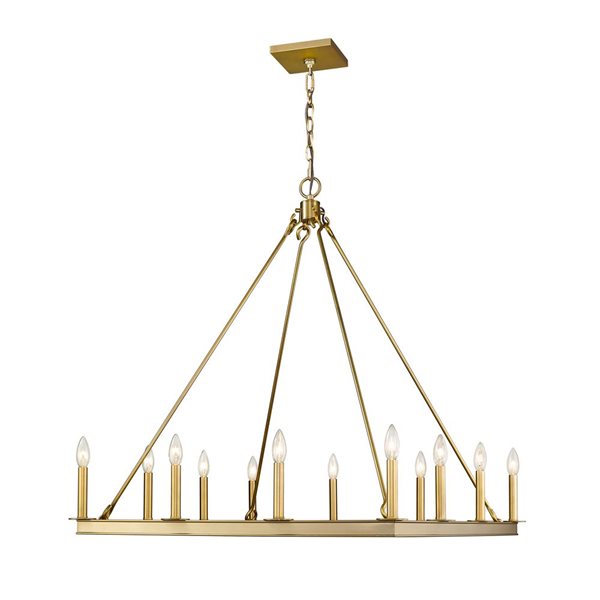 Z-Lite Old Brass Metal Barclay 12-Light Chandelier