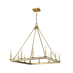 Z-Lite Old Brass Metal Barclay 12-Light Chandelier