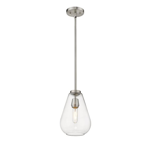 Aya⭐️ Z-Lite Brushed Nickel Ayra 1-Light Pendant Light 488P8-BN | RONA