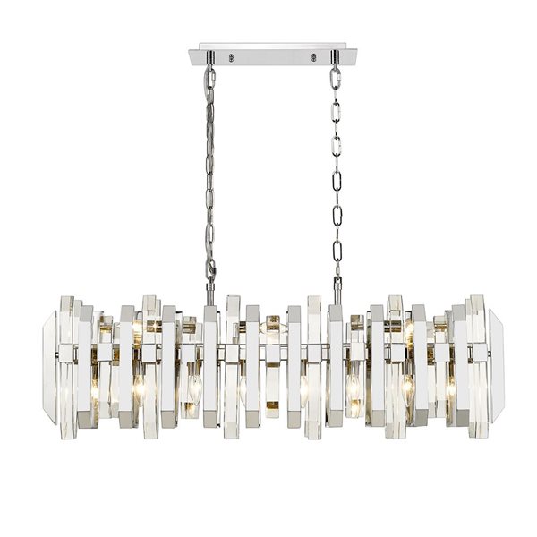 Z-Lite Polished Nickel Glass Bova 11-Light Chandelier