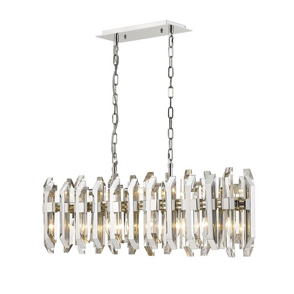 Z-Lite Polished Nickel Glass Bova 11-Light Chandelier