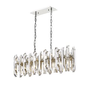 Z-Lite Polished Nickel Glass Bova 11-Light Chandelier