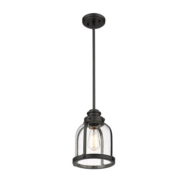 Z-Lite Bronze/Brass Burren 1-Light Mini Pendant Light