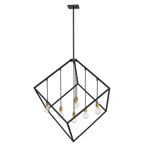 Z-Lite Black Vertical 7-Light Pendant Light