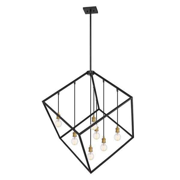 Z-Lite Black Vertical 7-Light Pendant Light