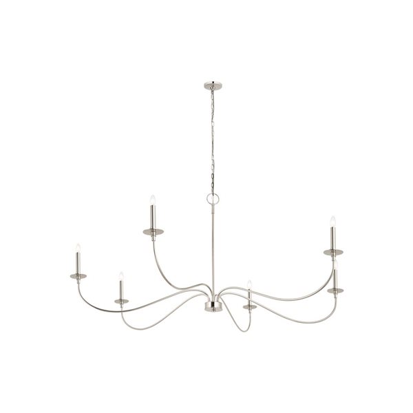 Z-Lite Polished Nickel Metal Arrington 6-Light Chandelier