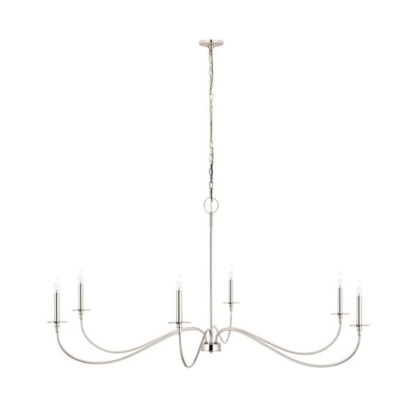 Z-Lite Polished Nickel Metal Arrington 6-Light Chandelier