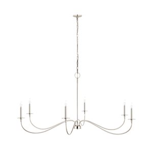 Z-Lite Polished Nickel Metal Arrington 6-Light Chandelier