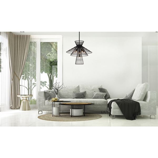 Z-Lite Matte Black Metal Alito 6-Light Chandelier