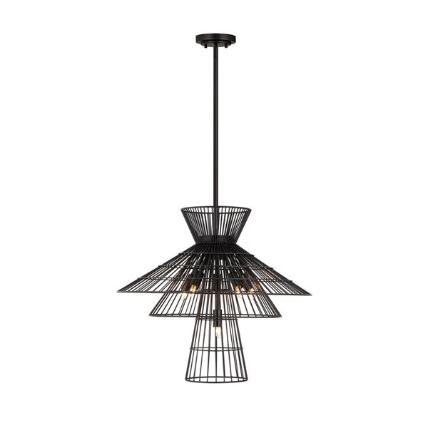 Z-Lite Matte Black Metal Alito 6-Light Chandelier