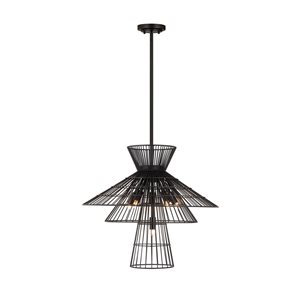 Z-Lite Matte Black Metal Alito 6-Light Chandelier