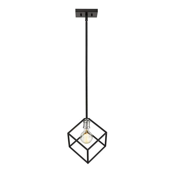 Z-Lite Brushed Nickel Vertical 1-Light Pendant Light