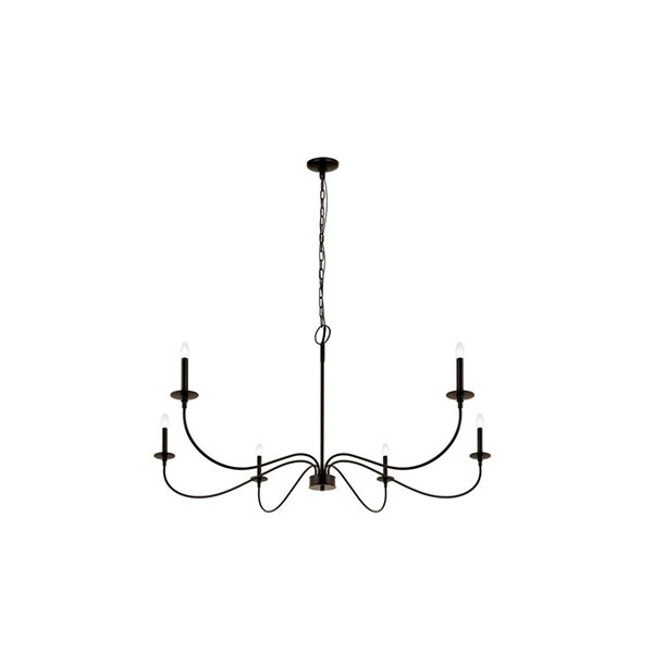 Z-Lite Matte Black Metal Arrington 6-Light Chandelier