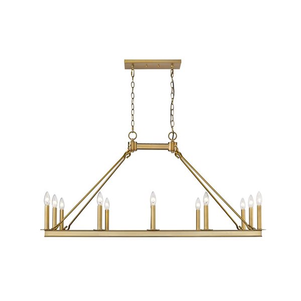 Z-Lite Old Brass Metal Barclay 12-Light Chandelier