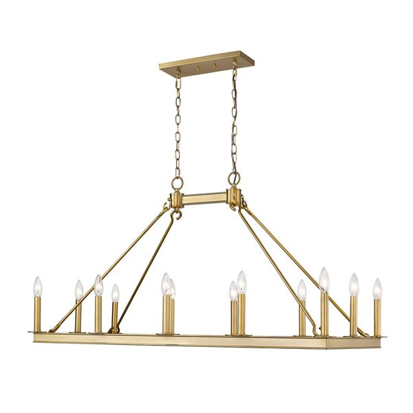 Z-Lite Old Brass Metal Barclay 12-Light Chandelier