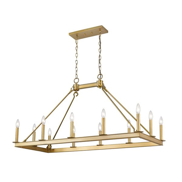 Z-Lite Old Brass Metal Barclay 12-Light Chandelier