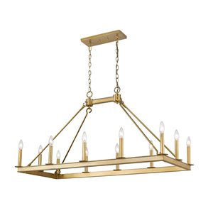 Z-Lite Old Brass Metal Barclay 12-Light Chandelier