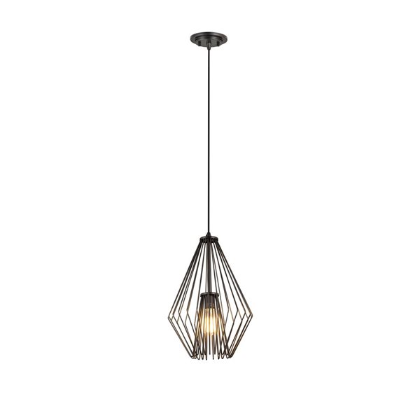 Z-Lite Rubbed Brass Quintus 1-Light Mini Pendant Light