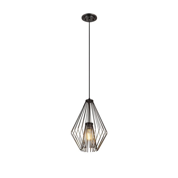 Z-Lite Rubbed Brass Quintus 1-Light Mini Pendant Light