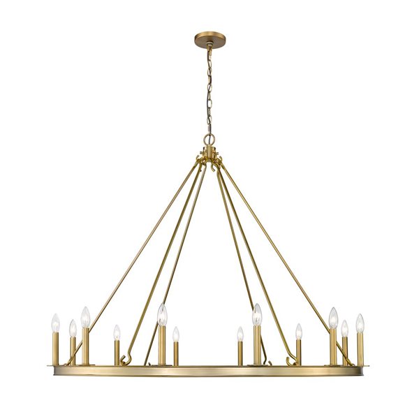 Z-Lite Old Brass Metal Barclay 12-Light Chandelier