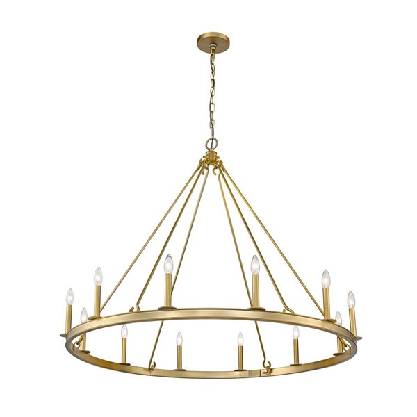 Z-Lite Old Brass Metal Barclay 12-Light Chandelier