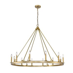 Z-Lite Old Brass Metal Barclay 12-Light Chandelier