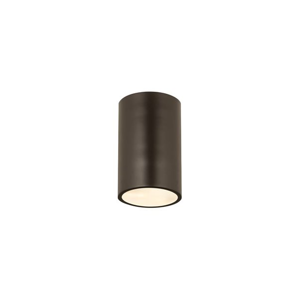 Z-Lite Harley 5-in Bronze Contemporary/modern Halogen 1-Light Ceiling-Mount