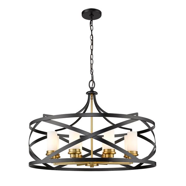 Z-Lite Matte Black Malcalester 8-Light Pendant Light