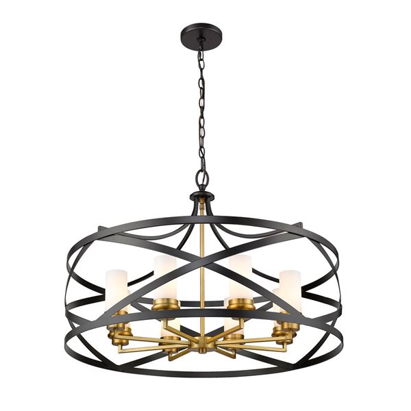 Z-Lite Matte Black Malcalester 8-Light Pendant Light