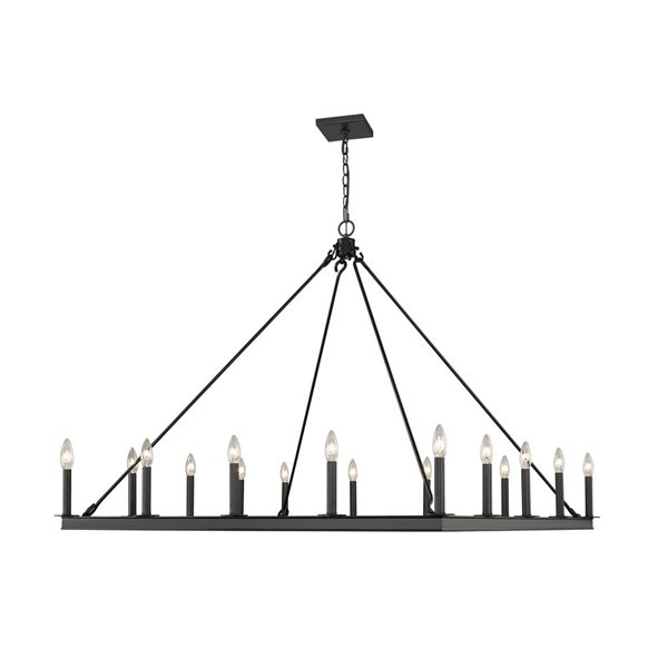 Z-Lite Matte Black Metal Barclay 16-Light Chandelier