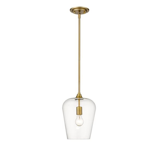 Z-Lite Brushed Nickel Joliet 1-Light Pendant Light